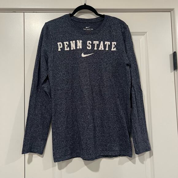 Penn State Nike Longsleeve Heathered Blue Crewneck‎ Shirt Size Small - Picture 1 of 7